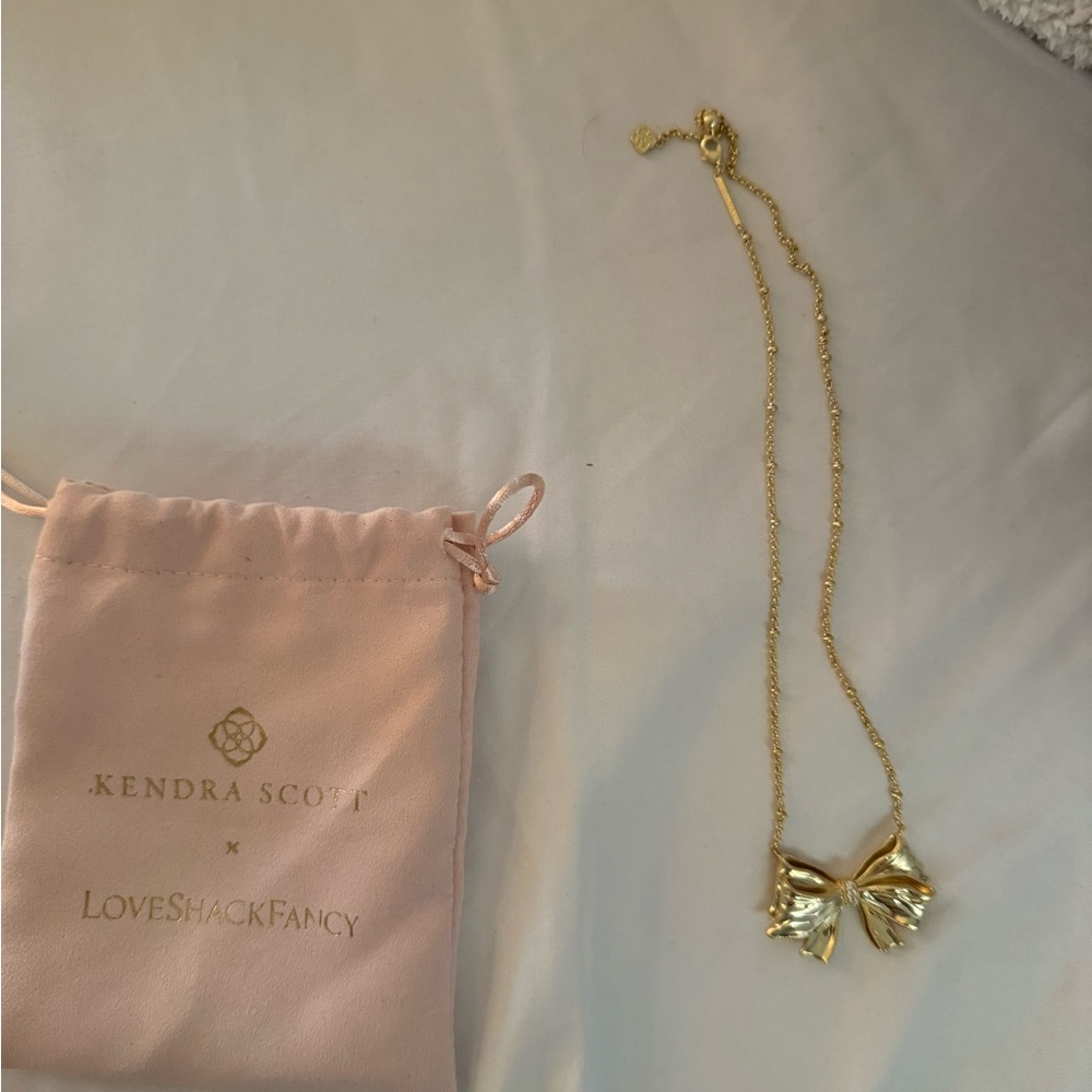 Kendra Scott Gold Bow Necklace